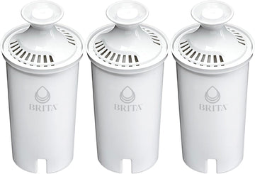 Brita Standard Replacement Filter, Reduces Contaminants while keeping healthy minerals, Certified by WQA to reduce Chlorine for improved taste, Made without BPA, Replace after 151 litres, 3 Count