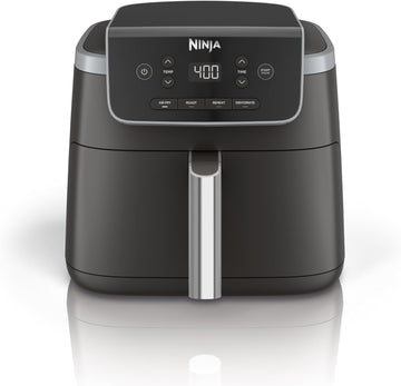 Ninja Air Fryer Pro 4in1, 5 QT (4.7 L) Capacity, Fry, Roast, Bake, Reheat, Dehydrate, Crisp Technology, Nonstick Basket & Crisper Plate, Grey, AF141C (Canadian Version)