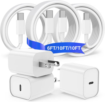 3Pack USB C Charger for iPhone 15 16,10FT+6FT USB C Cable and USB C Charger Blcok for iPhone 16 15 Pro/15 Pro Max/15 Plus, Long iPhone 16 15 Fast Charging Cable for iPad Pro12.9/11,iPad Air,iPad mini