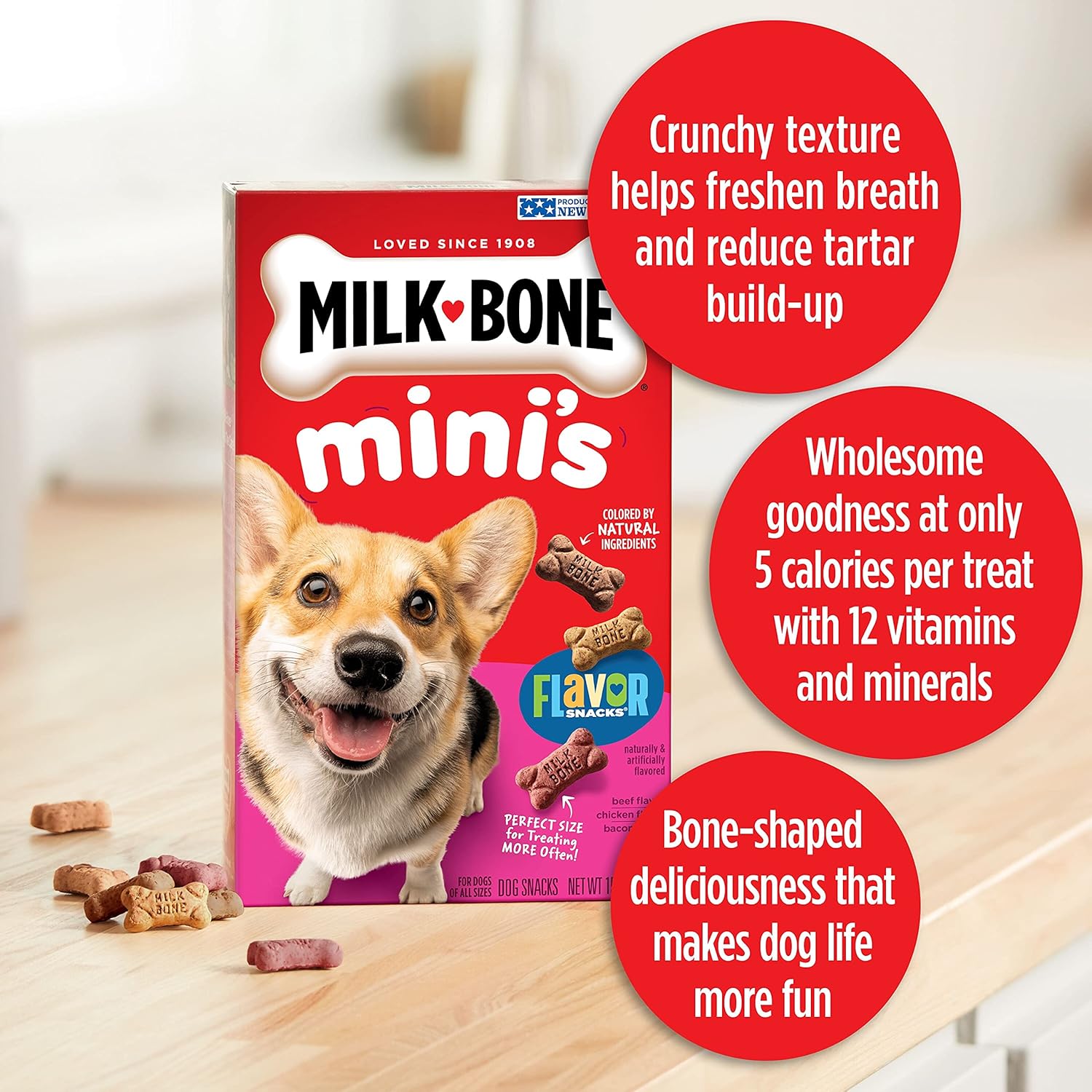 Mini'S Flavor Snacks Dog Treats, 36 Ounce