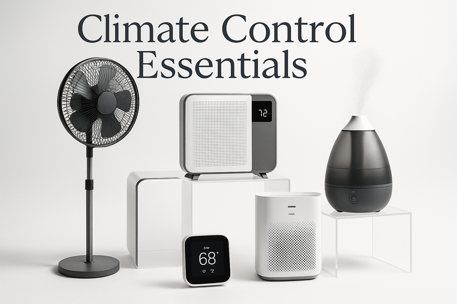 Add the name in this picture Climate Control Essentials and keep the picture same with everything