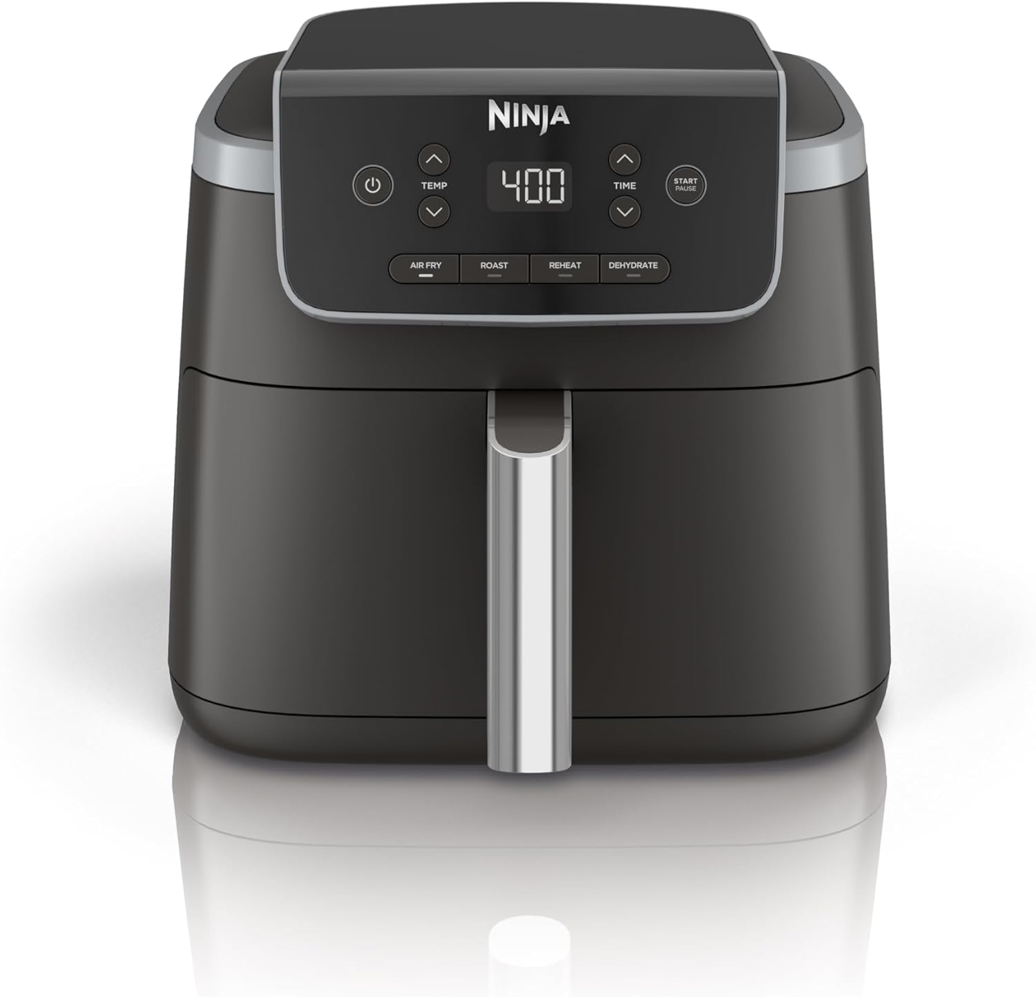 Ninja Air Fryer Pro 4in1, 5 QT (4.7 L) Capacity, Fry, Roast, Bake, Reheat, Dehydrate, Crisp Technology, Nonstick Basket & Crisper Plate, Grey, AF141C (Canadian Version)