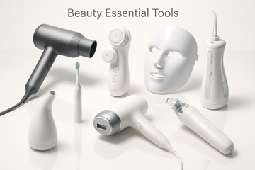 keep the Picture same just add the name Beauty Essential Tools in small fonts at top of this picture