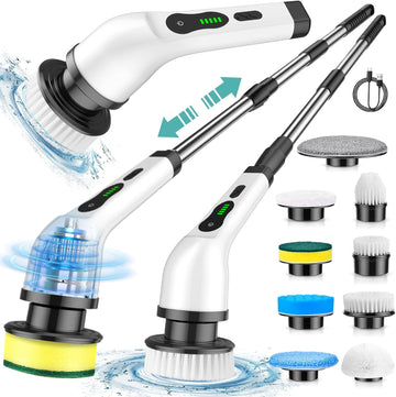 Electric Spin Scrubber, Cordless Kitchen Brushes, Bathroom Shower Cleaner