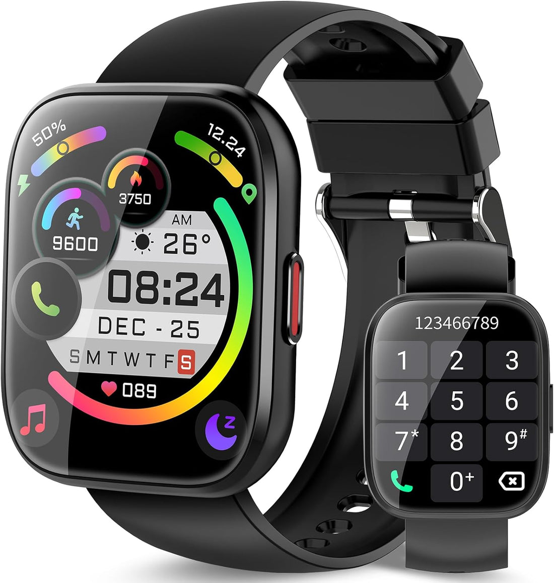 Smart Watch for Men Women, Bluetooth Call Smartwatch with AI Voice, 1.85" HD DIY Dial Fitness Watch, Heart Rate/SpO2/Steps/Sleep Monitor, 100+ Sports Modes, IP68 Waterproof Watch for Android iOS